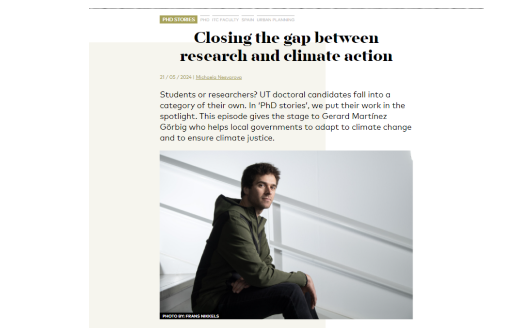 The work of a LOCALISED doctoral from UT to close the gap between research and climate action
